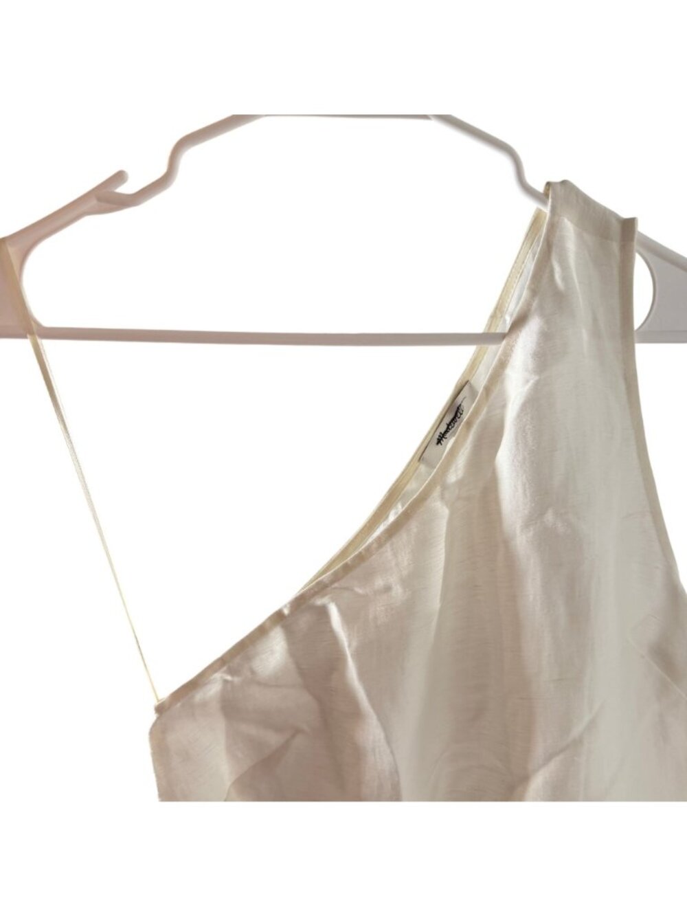 Madewell One-Shoulder Midi Dress Women's Size 0 in Lighthouse White NWT! - Picture 5 of 6